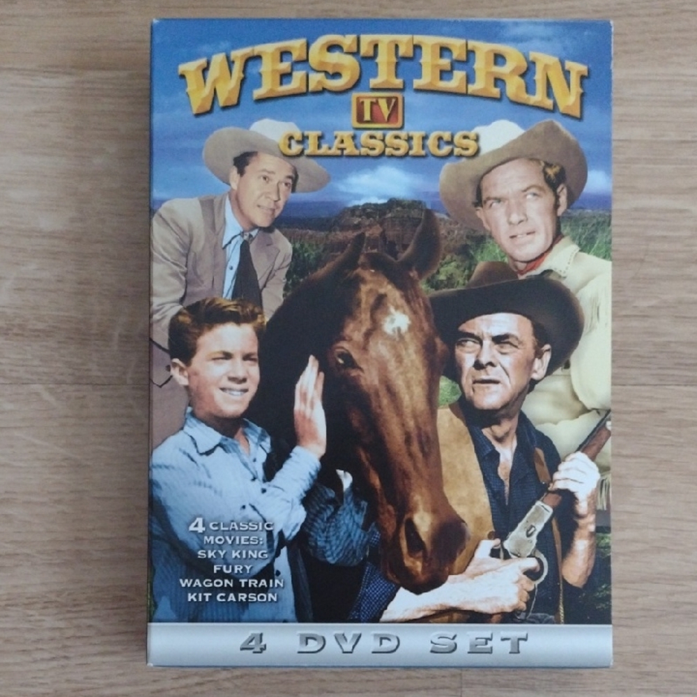 Western TV Classics 4 DVD Set Like New 2006  B&W 1950's & 60's Shows